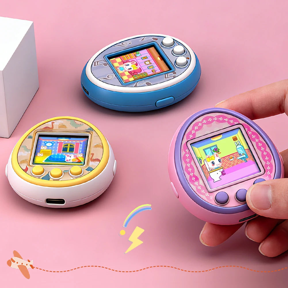 Electronic Virtual Pet With Color Screen Game Pocket Interactive Virtual Pet Dating Game Machine Kids Game Toys Girls