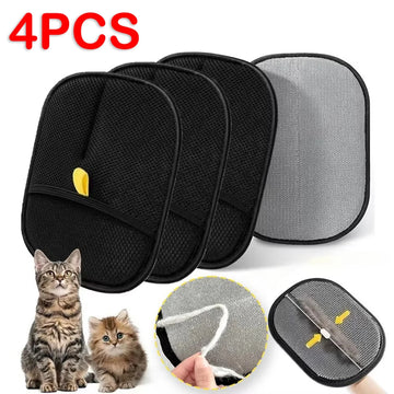 Pet Hair Removal Tool Reusable Static Removal Gloves, Double-Sided Grooming Gloves for Pets, Removes Pet Fur Hair for Carpets